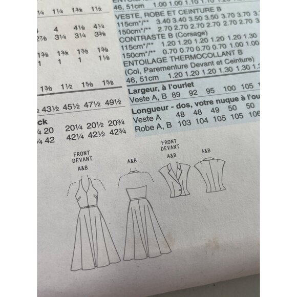 Butterick B5214 Sewing Pattern BB 8-10-12-14 Dress Jacket Belt Retro '47 Classic - Picture 4 of 6